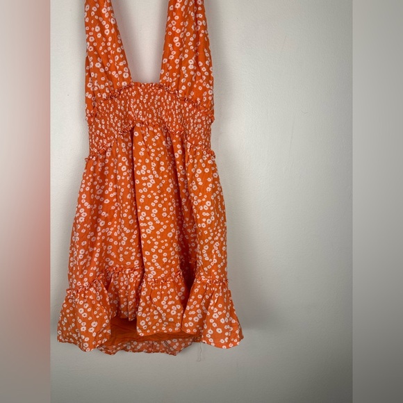 Aerie Spring Fling Dress Floral Boho Summer Beachy Mini Ruffles Size M - Picture 4 of 6